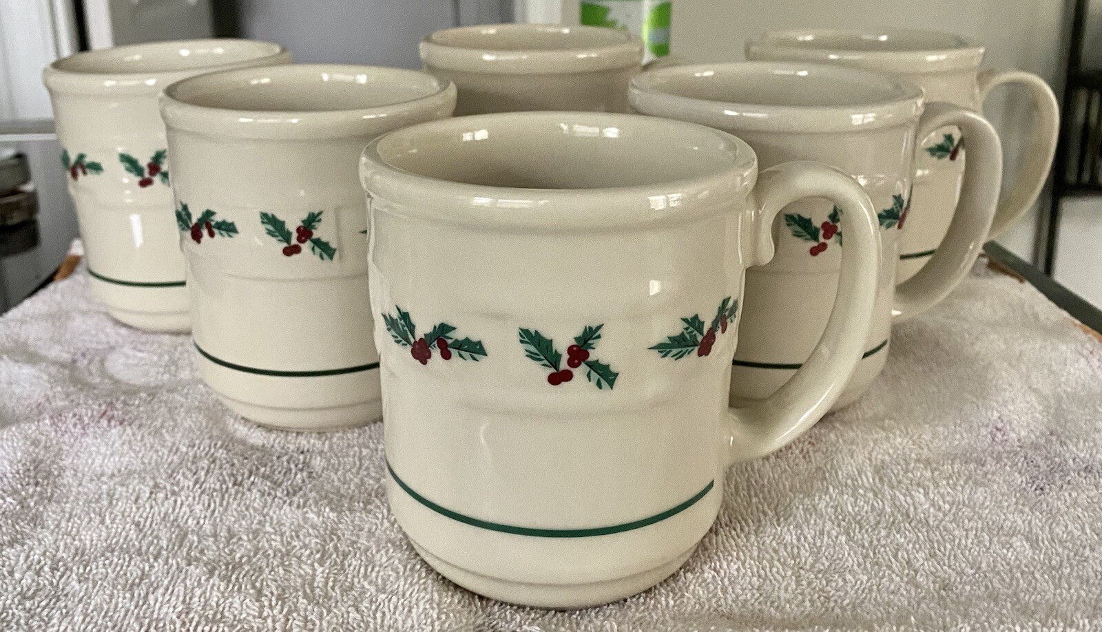 Longaberger Holly and Berry Mugs eBay