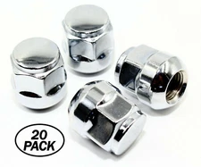 20 14x1.5 1.12" 34.8mm 22mm Hex Acura Honda Chrome OEM Factory Radius Lug Nuts 
