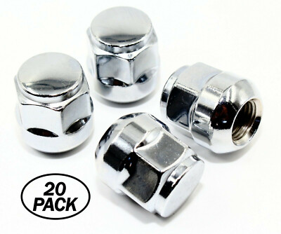 20 14x1.5 1.12'' 34.8mm 22mm Hex Acura Honda Chrome OEM Factory Radius Lug Nuts 