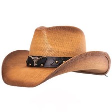 Western Outback Cowboy Hat Men's Women's Style Classic Straw Western Cowgirl ...