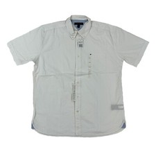 MINOR DEFECT Tommy Hilfiger Short Sleeve Button-Up Shirt w/ Pkt - White - XL