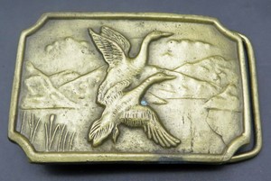 duck hunting belt buckle