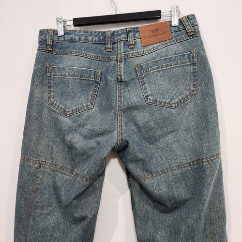 Torque Womens Motorcycle Blue Jeans Size Medium Waist 32 Inches Straight Lined - 第 4/14 張圖片