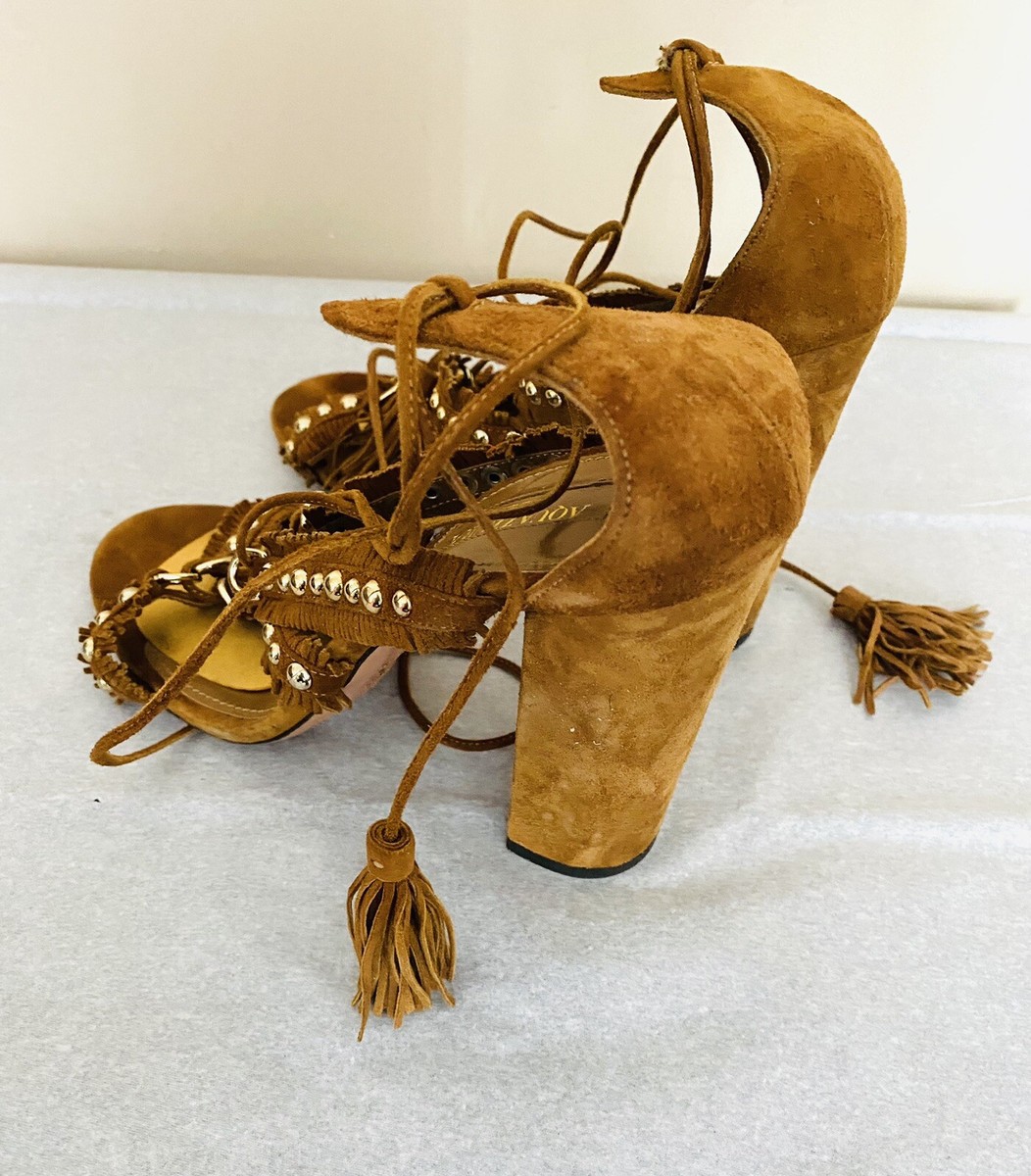サンダル・ミュール AQUAZZURA SLIPPER (TWSFLAF0SHE ESPRESSO) Citrus Punch Sandal Flat BEIGE Aquazzura@ Official