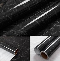 Black Granite Look Marble Gloss Film Vinyl Self Adhesive Counter Top Peel... Black Granite Look Marble Gloss Film Vinyl Self Adhesive Counter Top Peel...