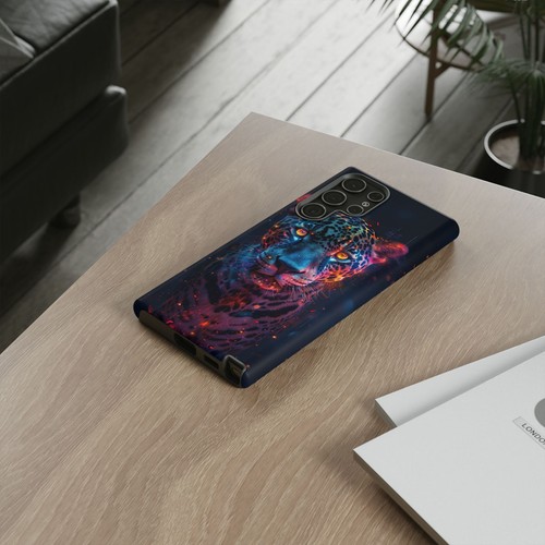 Abstrakt Jaguar Neon Leopard - Handy Tinte Hülle für Samsung Galaxy S25 S24 S23 S22 - Bild 59 von 91