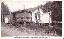 TAYLOR VILLA Mountain Lake Camps Wurtsboro NY Unposted Postcard USA Made People
