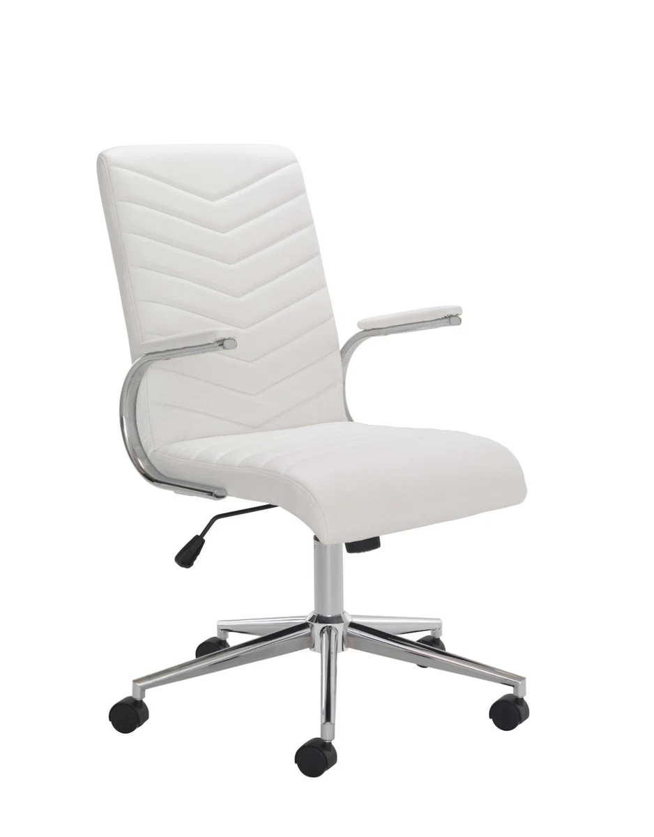 RZ Executive Swivel Office Chair Faux Leather White eBay