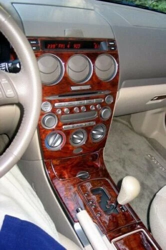 PARA MAZDA CX-7 2010-2013 INTERIOR NUEVO JUEGO MADERA CARBONO ALUMINIO TABLERO MOLDURAS KIT Foto 3 de 4