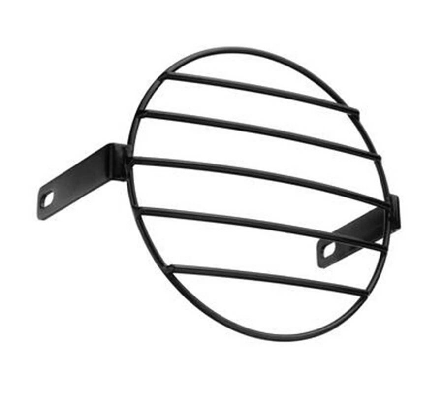 Protector de cubierta de luz de celosía metálica para parrilla de faros de motocicleta de 7" color negro Foto 4 de 4