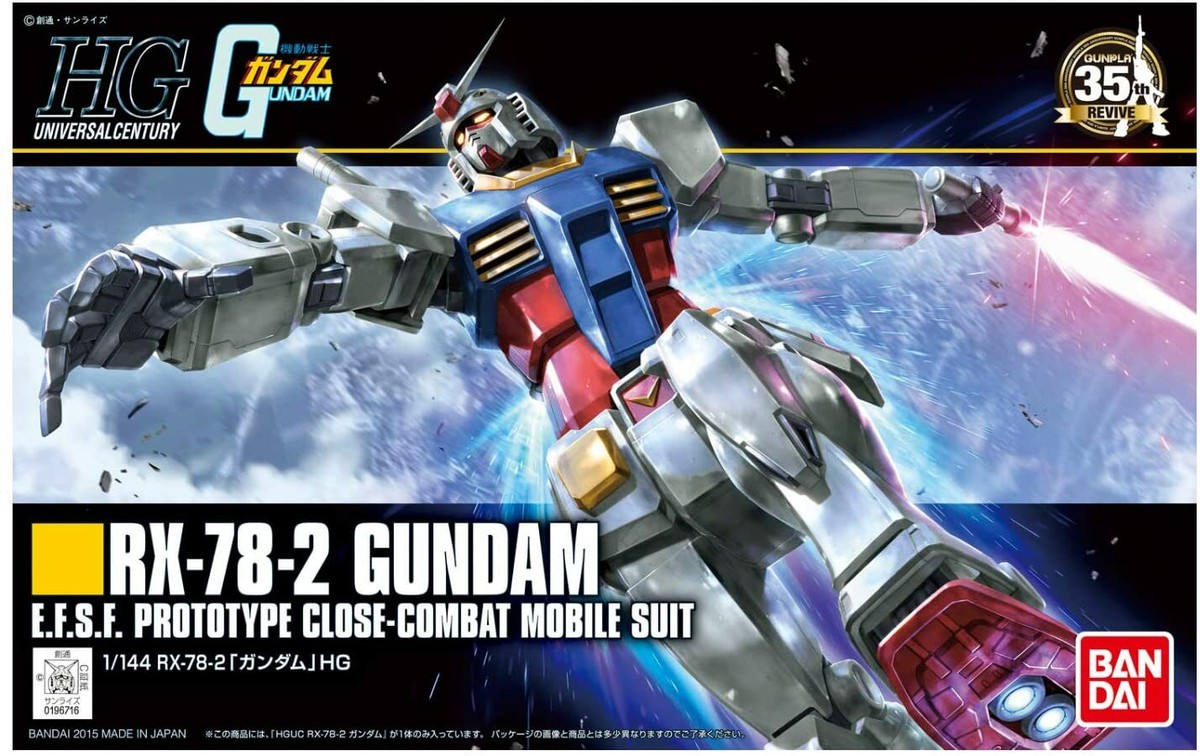 BANDAI Plamodel Gundam 1/144 HG RX-78-2 E.F.S.F. Prototype Plastic