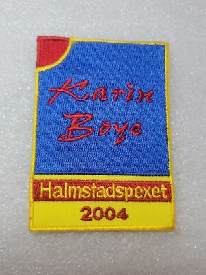 Karin Boye Patch Sweden's Greatest Woman Poet Halmstadspexet Embroidered Author