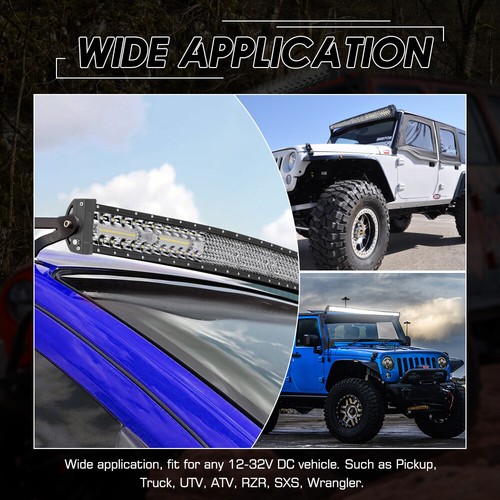 20"30"40"50" LED Work Light Bar Quad Row Spot Flood Combo Offroad Driving Truck - Picture 95 of 111