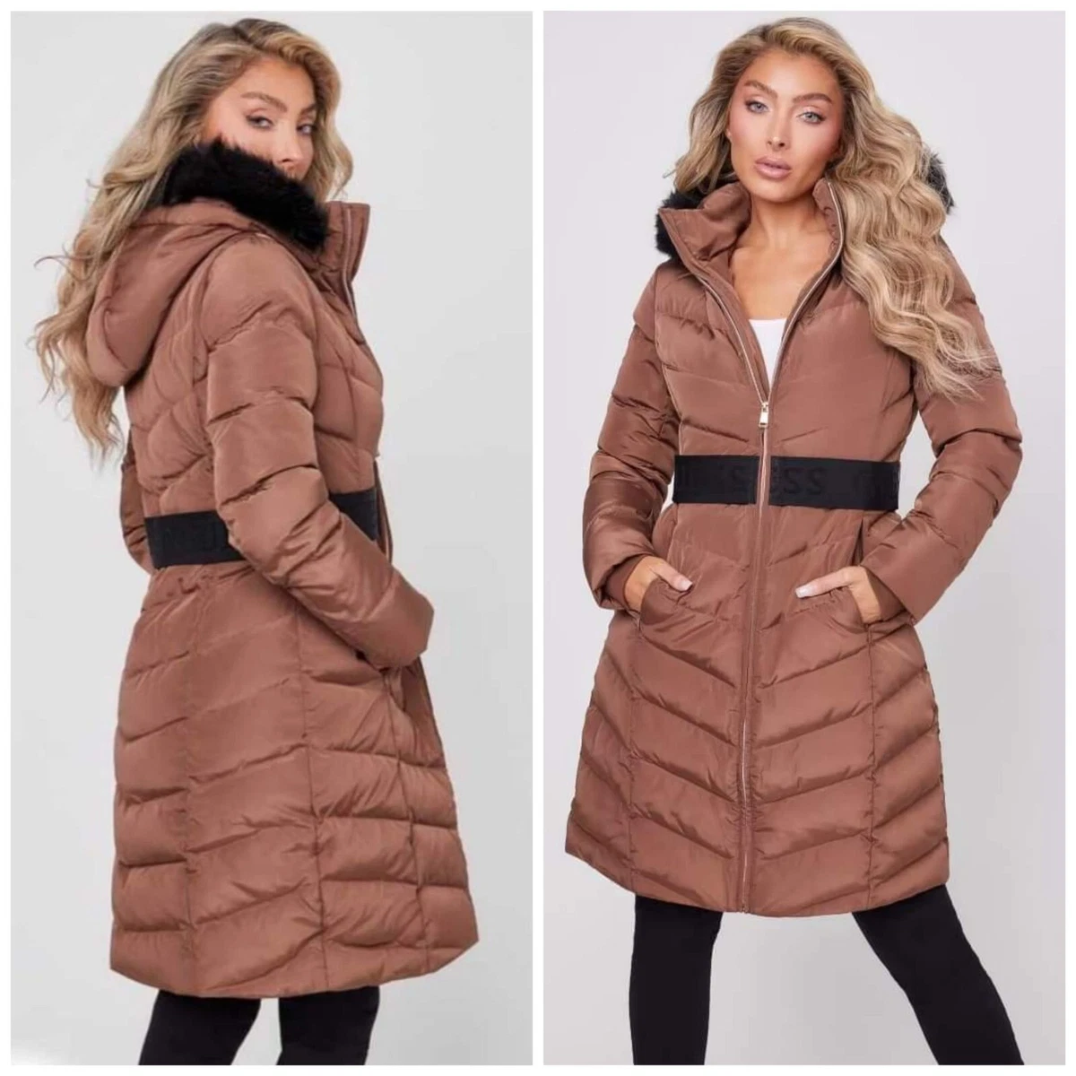GUESS Janina Down Puffer Jacket sz S eBay