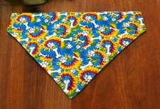 Dog Bandana Over the Collar Dog Scarf Tie Dye Dog Bones Dog Scarf Gift for Dog