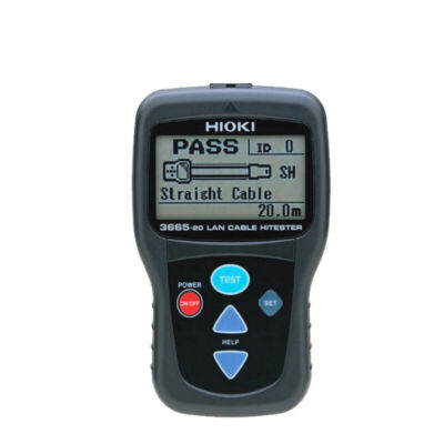 Hioki 3665-20 LAN Cable Tester for Shielded and Unshielded Twisted Pair Cables  