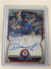 2023 Bowman Chrome Daniel Mateo 1st Auto CPA-DMO Texas Rangers RC