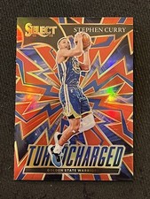 STEPHEN CURRY 2021-2022 Panini Select TURBOCHARGED RED BLUE Holo Prizm Warriors