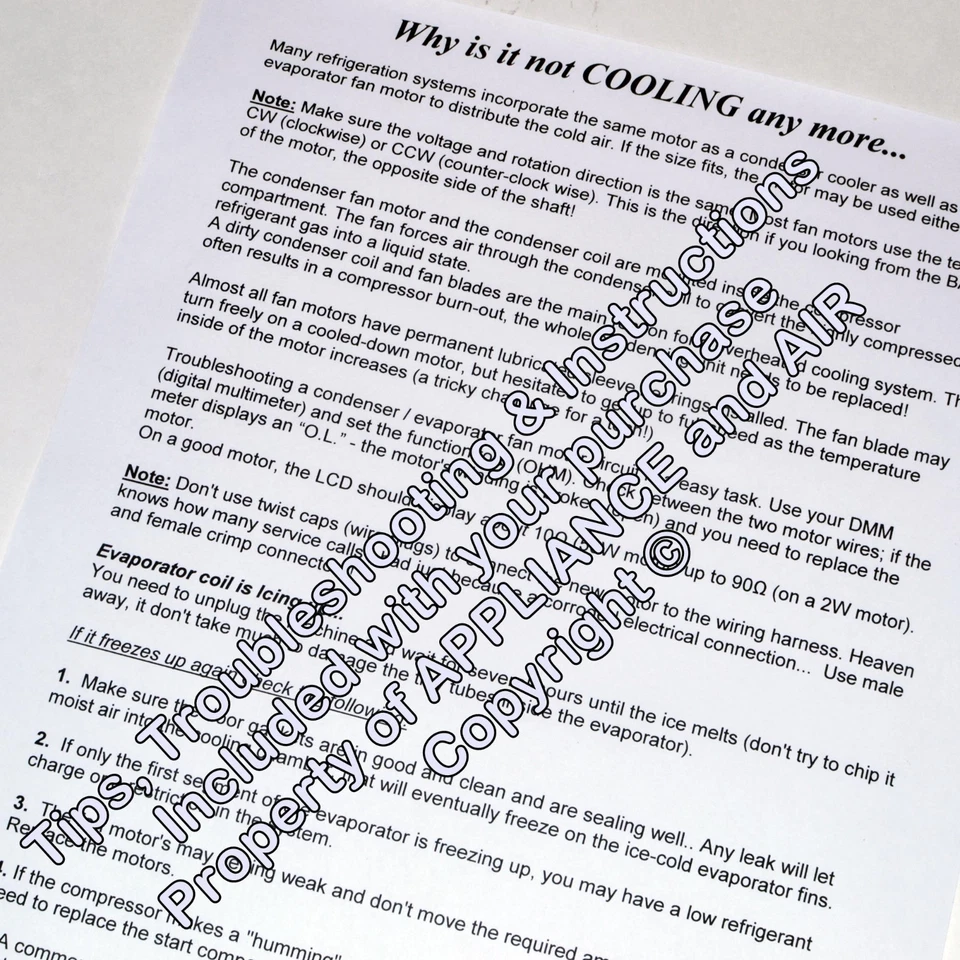 Ventilador Motor #2412939 Manitowoc Ice 230V, no requiere soldadura, ¡Se envía HOY! Foto 3 de 4