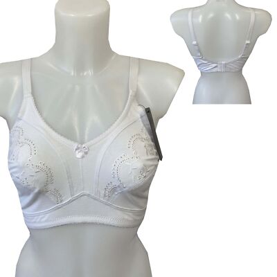 SASSA Damen BH Soft-BH aus Baumwolle 10886 Größe wählbar Weiß NEU
