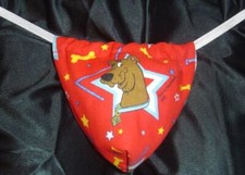 Mens Red SCOOBY DOO Star Dog Scoobydoo Gstring Thong Male Underwear