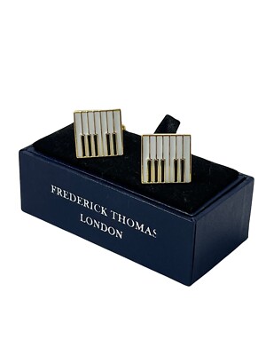 Frederick Thomas Manschettenknöpfe Klaviertasten Gold Style