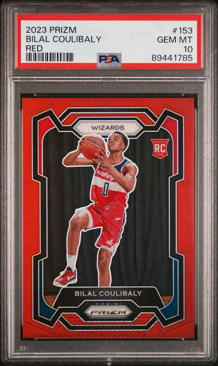 2023 Panini Prizm Bilal Coulibaly Red /299 Rookie Psa 10 Gem Mint #153