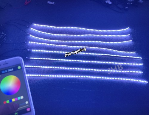 JHB 8 PIEZAS 4 PIES 48" Control Remoto APP PERSECUCIÓN Flujo LED Tiras de Parrilla Sublujos Kit de Luces - Imagen 17 de 23
