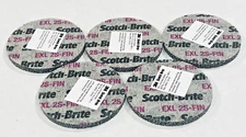 5 - Piece 3M Scotch-Brite 3" x 1/4" x 3/8" 2S Fine EXL Unitized Wheel 14750