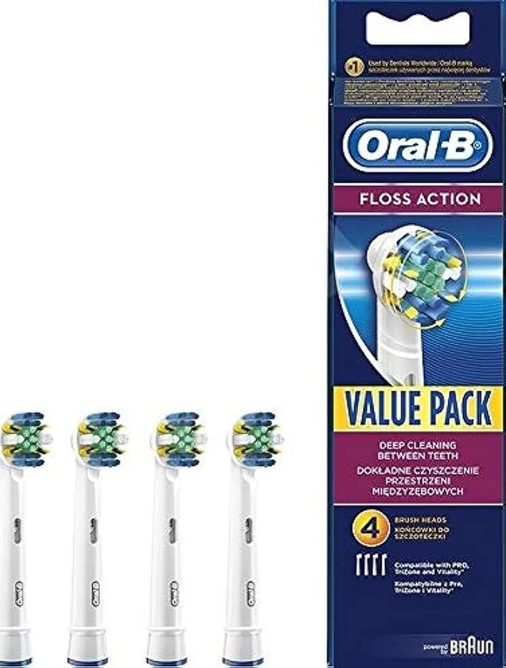 Braun Oral-B Floss Action Electric Toothbrush Replacement Brush Heads