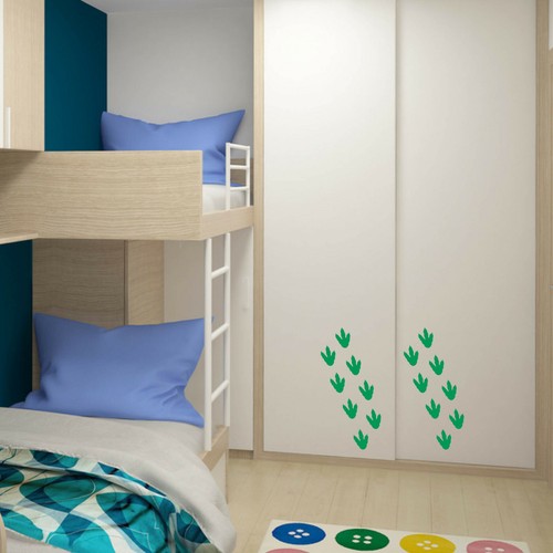 Dinosaur Wall Stickers Footprints Feet Decals Vinyl Art Kids Bedroom Boys Girls - Picture 4 of 6