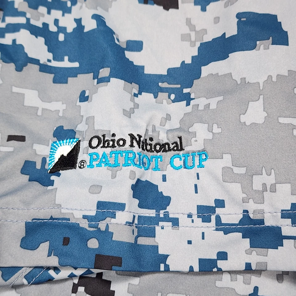 Camisa polo masculina The Patriot Folds of Honor grande cinza digital camuflagem desempenho - Imagem 4 de 4