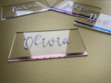 Acrylic PLACE NAMES table custom name tags cards wedding birthday event decor