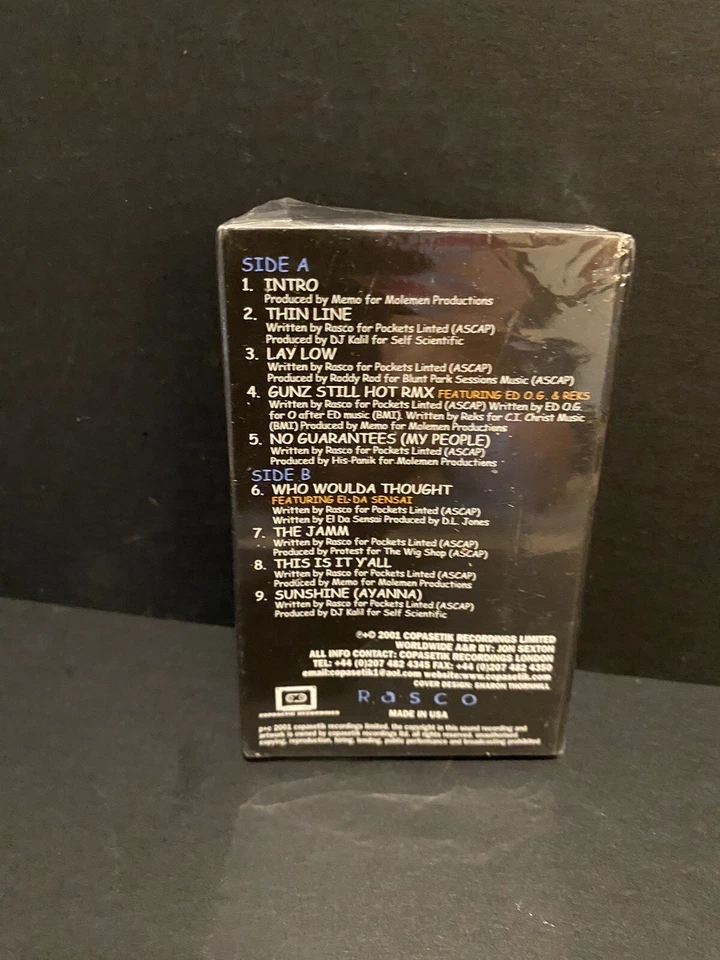 Rasco “Hostile Environment” Snippet Tape Factory Sealed Hip Hop Vintage 2001 Rap - Image 2 of 2