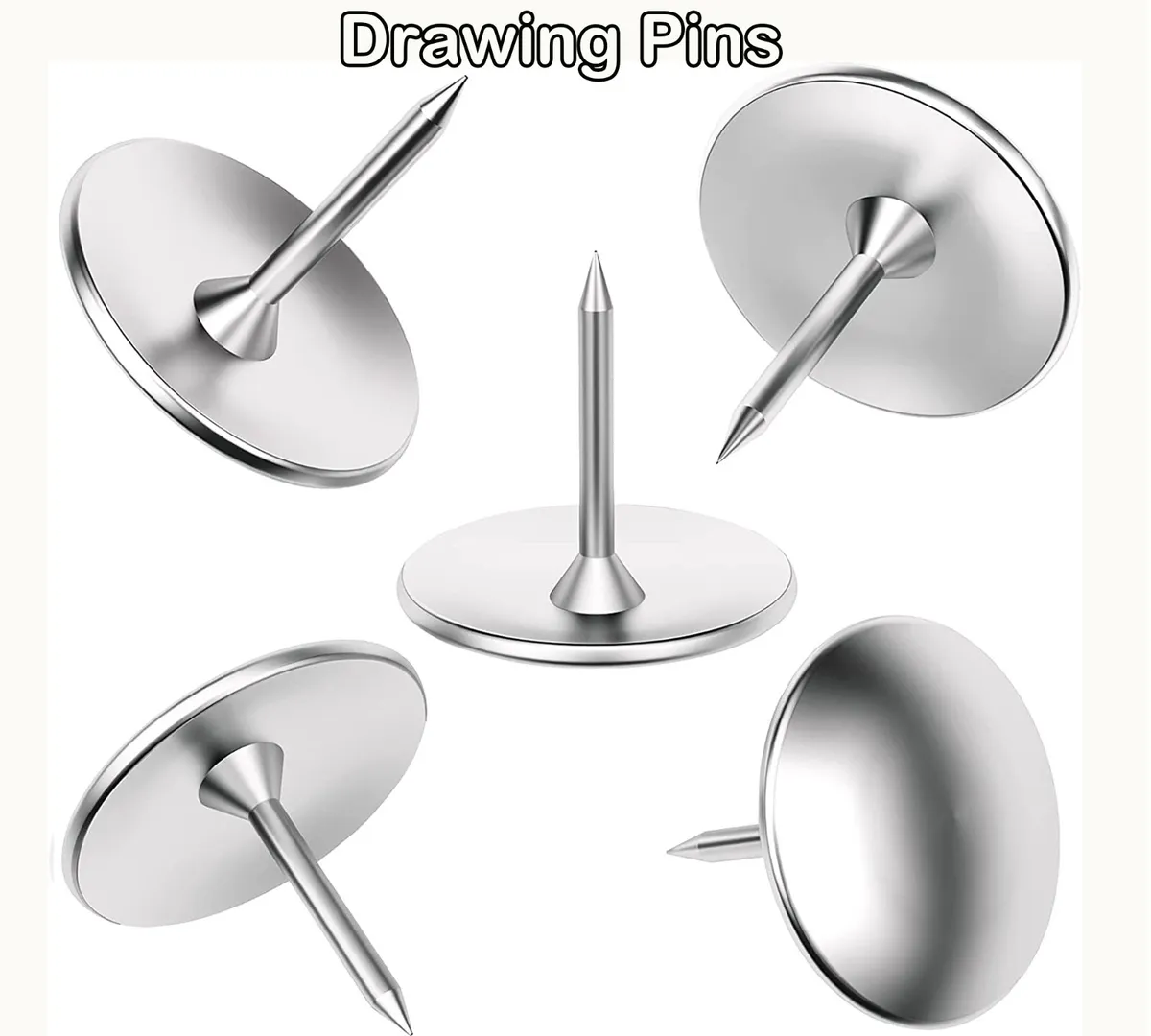 Drawing Pins Thumb Tacks Round Head Paper Hold Push Pins for Office Home,  School