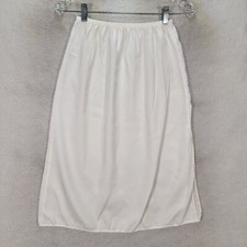 Vtg Sears Womens Skirt Size S White Pull On Slit Classic The Doesnt Classic Slip