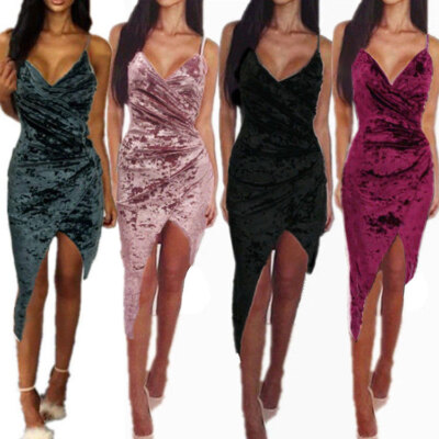 Women Spaghetti Strap Bodycon Camisole Sexy Party ClubWear Cami Tank Top Dresses