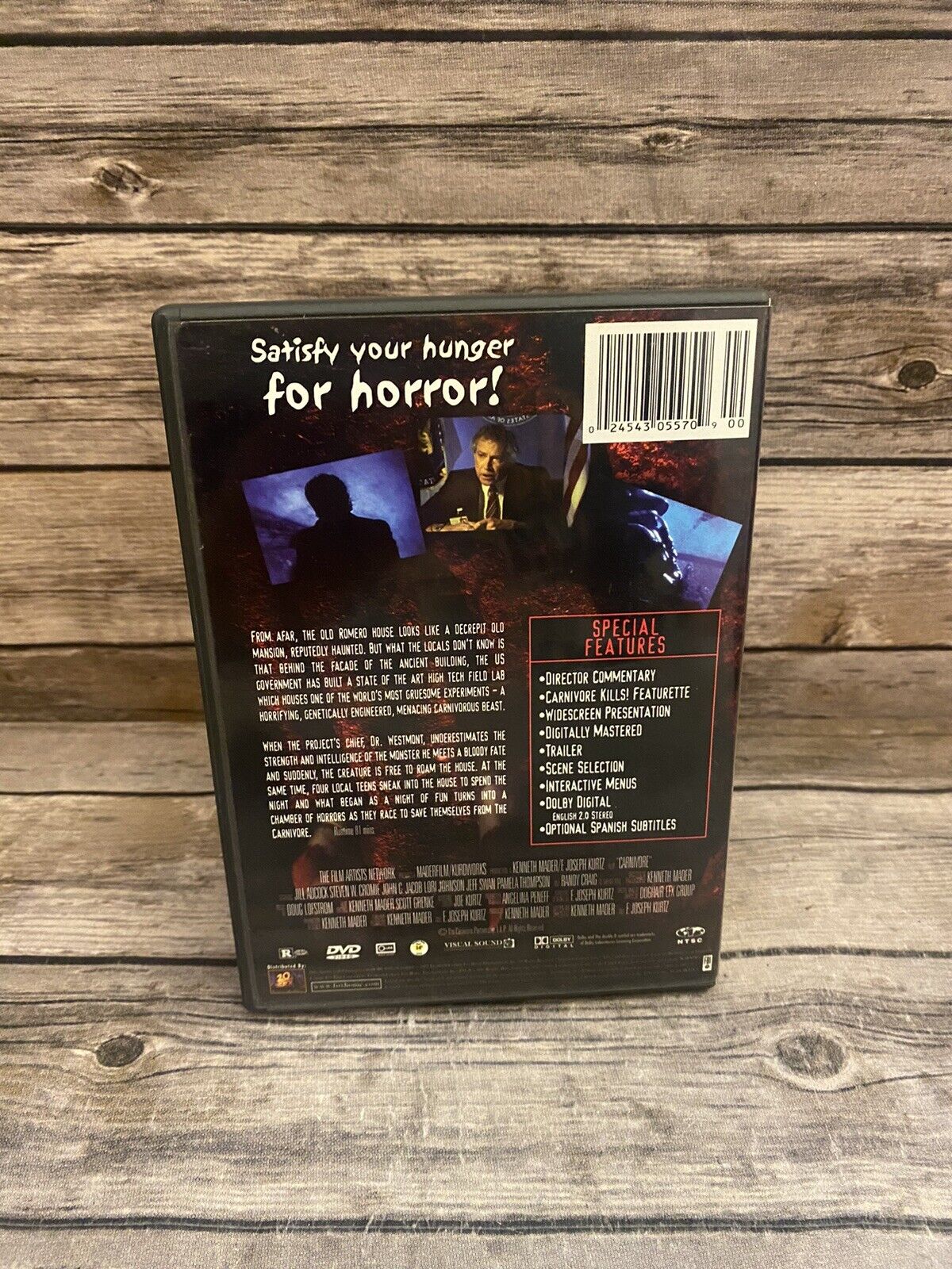 Carnivore (DVD, 2002) Horror Film