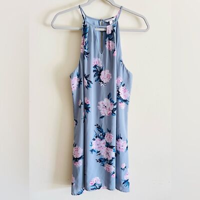 Candie's Halter Floral Top Swing Style Dress Large NWOT