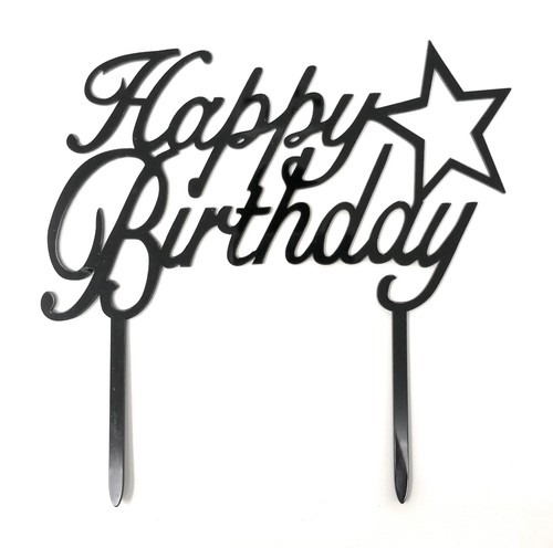 Happy Birthday Cake Topper Acrylic First Birthday Party Decoration, Favorite... - Picture 2 of 2