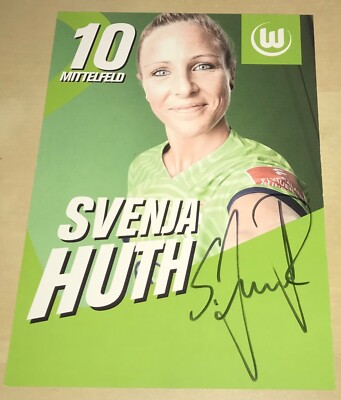 Svenja Huth Signierte Autogrammkarte Wolfsburg Frauen DFB Autogramm 2022/23 #7