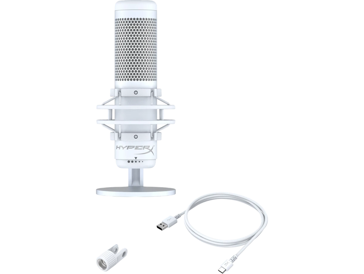 HyperX QuadCast S - USB Microphone - RGB Lighting - White