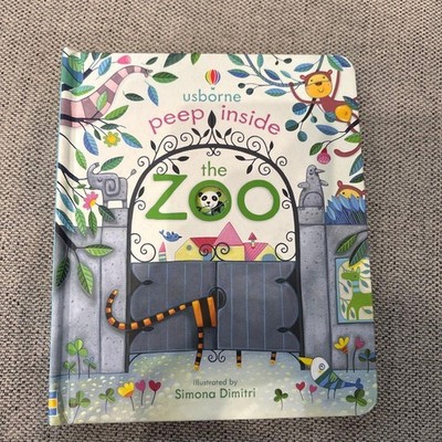 Peep Inside the Zoo Anna Milbourne Usborne PopUp Animal Book Illustrated