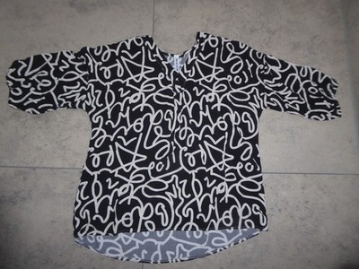 Damen Bluse ''New Collection Made in Italy'' Einheits-Größe M - schwarz-weiß - neu