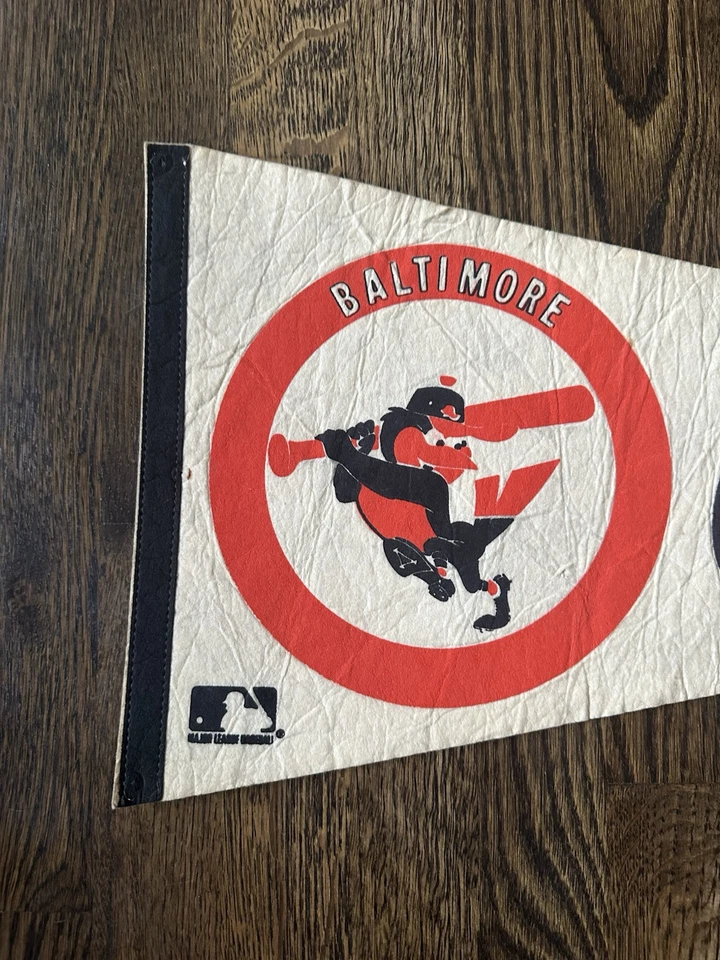 BALTIMORE ORIOLES VINTAGE BASEBALL MLB Full Size FELT PENNANT Vintage - Image 2 of 4