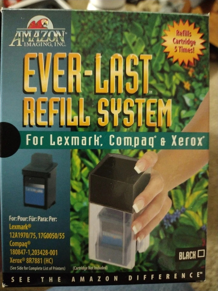 Ever Last Ink Cartridge Black Refill Kit Lexmark Compaq Xerox ATL-75  - Image 2 of 4