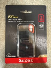 Brand New SanDisk Extreme V2 2TB 2 TB USB-C Portable External SSD Drive 1050 MBs