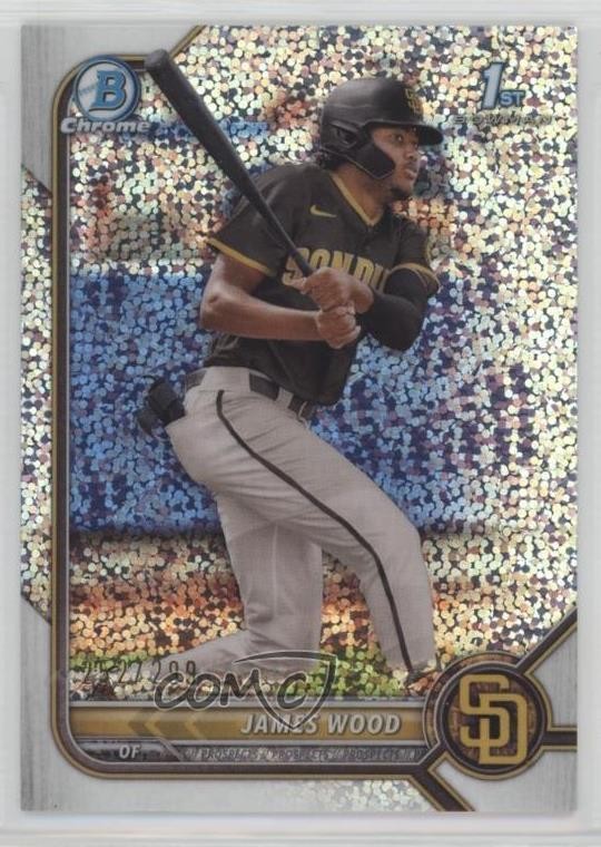2022 Bowman Chrome Prospects Speckle Refractor 252/299 James Wood #BCP-108 1i3b