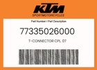 KTM Genuine T-Connector Cpl. 07 - 77335026000