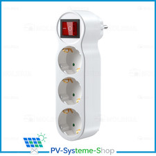 3-Fach Mehrfachstecker Steckdosen Steckdosenverteiler Dreifachstecker EU Adapter